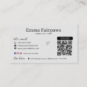 Hond Grooming Salon Huisdier Zorg Visitekaartje (Achterkant)