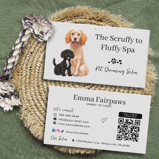 Hond Grooming Salon Huisdier Zorg Visitekaartje
