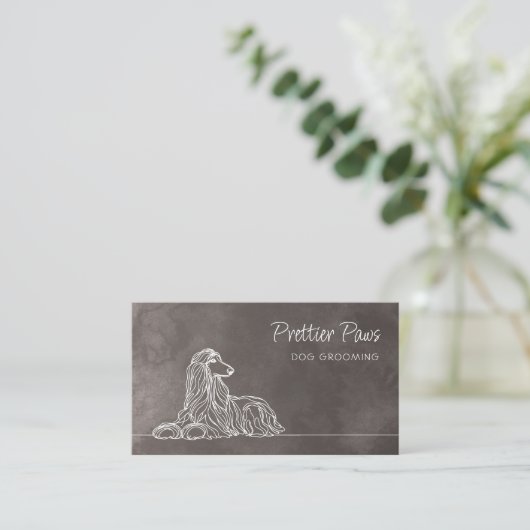 Hond Grooming Trainer Wandelen Zitten Visitekaartje (Staand voorkant)