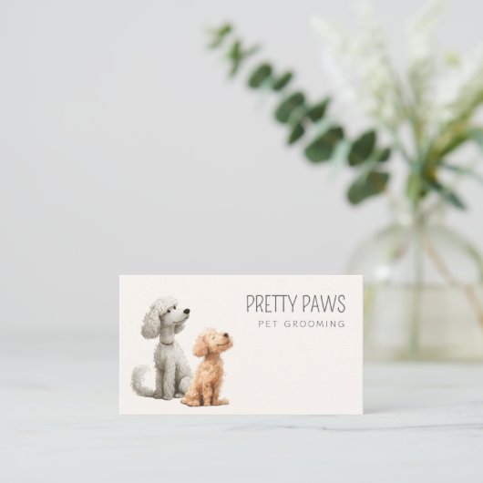 Hond Grooming Trainer Wandelen Zitten Visitekaartje (Staand voorkant)