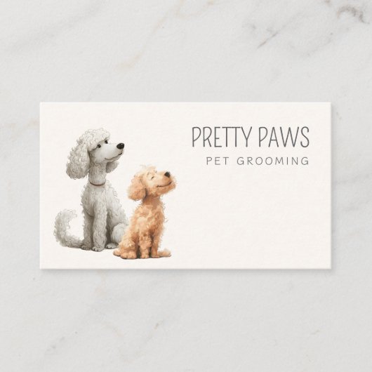 Hond Grooming Trainer Wandelen Zitten Visitekaartje (Voorkant)