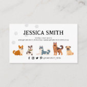 Hond Grooming Walking Pet Groomer Hounds Visitekaartje (Achterkant)