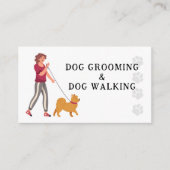 Hond Grooming Walking Pet Groomer Hounds Visitekaartje (Voorkant)