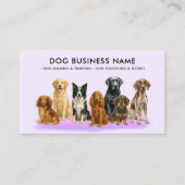 Hond Grooming Walking Sitting Boarding lila Visitekaartje (Voorkant)
