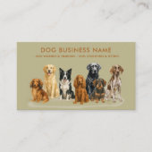 Hond Grooming Walking Sitting Training Visitekaartje (Voorkant)