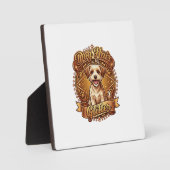 Hond Haar Is Glitter Fluffy Gouden Lint_1 Fotoplaat (Voorkant)