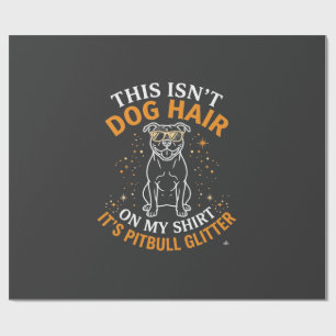 Hond Haar Pitbull Glitter Draagt Zonnebril Sterren Cadeaupapier