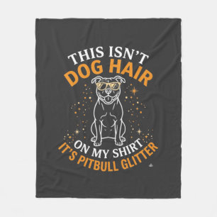 Hond Haar Pitbull Glitter Draagt Zonnebril Sterren Fleece Deken