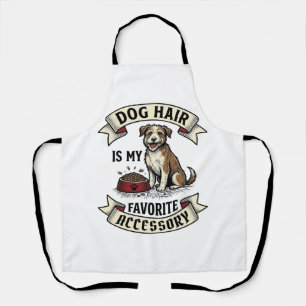 Hond Haar Shirt Vintage Gravure Grappige Hond Lief Schort