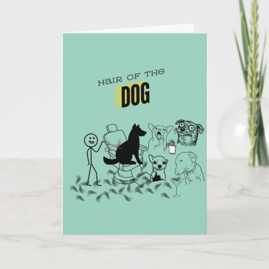 Hond Haar Verjaardagskaart Kaart (Voorkant)