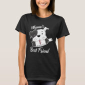 Hond halen wijnfles Grappige Mamas beste vriend T-shirt (Voorkant)