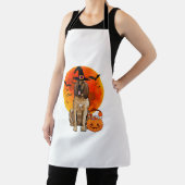 Hond Halloween Bloedhond Jack O Lantern Pompoen T- Schort (Insitu)