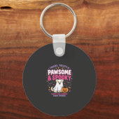 Hond Halloween Boo Crew (2) Sleutelhanger (Voorkant)