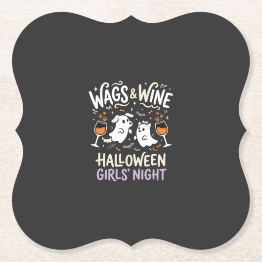Hond Halloween Boo Crew Kartonnen Onderzetters (Voorkant)