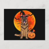 Hond Halloween Duitse Herder Jack Lantern Pompoen Uitnodiging Briefkaart (Voorkant)
