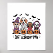 Hond Halloween gewoon een spookachtige poot Poster (Voorkant)