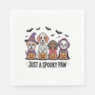 Hond Halloween gewoon een spookachtige poot Servet