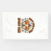 Hond Halloween Griezelige Pootjes Spandoek (Horizontaal)