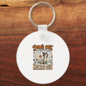 Hond Halloween Huil Feest Sleutelhanger (Voorkant)