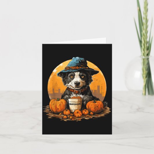 Hond Halloween Kaart (Voorkant)