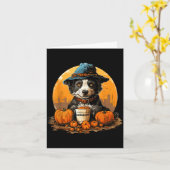 Hond Halloween Kaart (Gele Bloem)