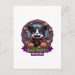 Hond Halloween Kostuum Briefkaart