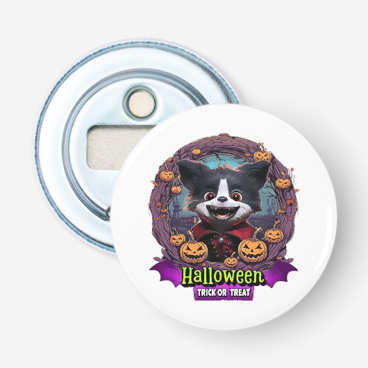 Hond Halloween Kostuum Button Flesopener (Voorkant)