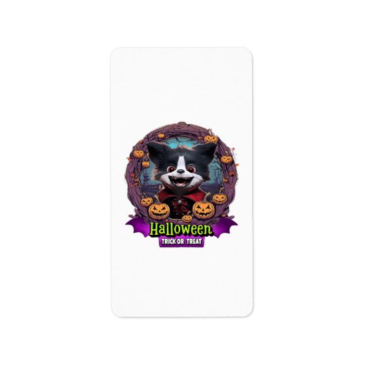 Hond Halloween Kostuum Etiket (Voorkant)