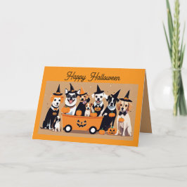 Hond Halloween Kostuum Feestkaart Feestdagen Kaart