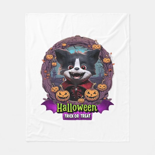 Hond Halloween Kostuum Fleece Deken (Voorkant)