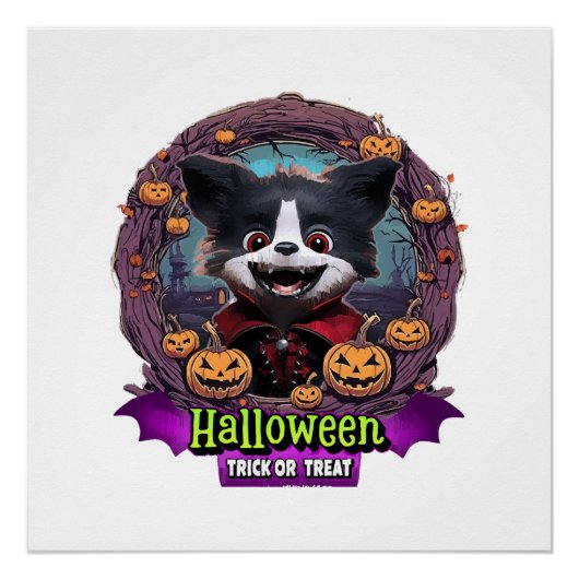 Hond Halloween Kostuum Perfect Poster (Voorkant)