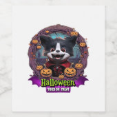 Hond Halloween Kostuum Wijn Etiket (Enkel label)