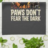 Hond Halloween Maan Pootjes Theedoek (Gevouwen)