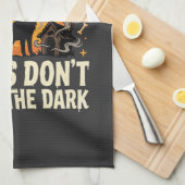 Hond Halloween Maan Pootjes Theedoek (Quarter Fold)