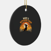 Hond Halloween Maneschijn Keramisch Ornament (Rechts)