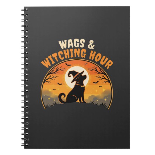 Hond Halloween Maneschijn Notitieboek (Voorkant)