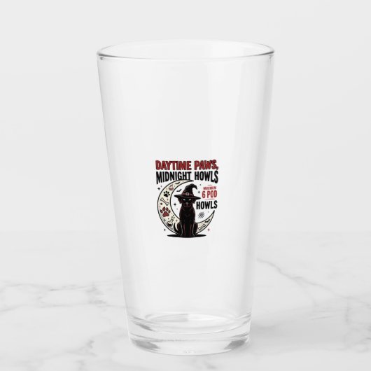 Hond Halloween Middernacht Huilt Glas (Voorkant)
