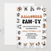 Hond Halloween Party Nodig Hond Kostuum Parade Kaart (Voorkant / Achterkant)