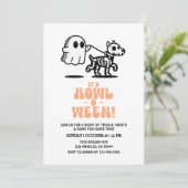 Hond Halloween Party Nodig Hond Kostuum Party Kaart (Staand voorkant)