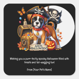 Hond Halloween Pet in spookachtige kostuums Vierkante Sticker