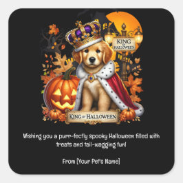Hond Halloween Pet in spookachtige kostuums Vierkante Sticker