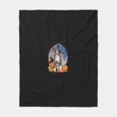 Hond Halloween Pitbull Jack O Lantern Pompoen Tank Fleece Deken (Voorkant)