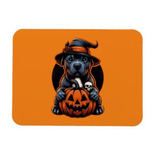Hond Halloween - Pitbull Witch Magneet