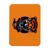 Hond Halloween - Pitbull Witch Magneet (Verticaal)