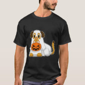 Hond Halloween pompoen T-shirt (Voorkant)