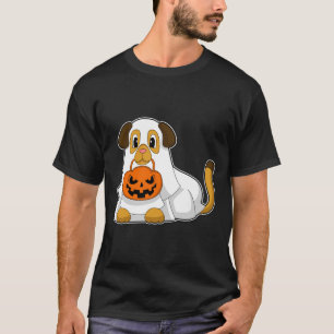 Hond Halloween pompoen T-shirt