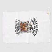 Hond Halloween Snoep Nacht Golfhanddoek (Horizontaal)