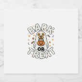 Hond Halloween Treat Squad Sparkling Wijnetiket (Enkel label)