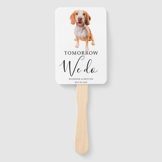 Hond Hand Fan Wedding Handwaaier (Voorkant)