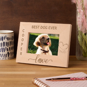 Hond Hand Liefde Hart Poot Eigenaar Typografie Gegraveerde Lijstjes